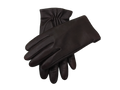 NexuSkin men's classic brown leather touchscreen gloves, overlapping view