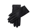 NexuSkin women's classic black Nappa leather touchscreen gloves, overlapping view